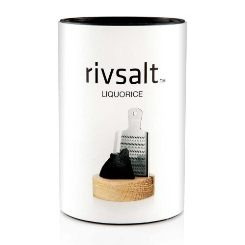Rivsalt Liquorice gift set small grater with board, liquorice 30g, RIV003