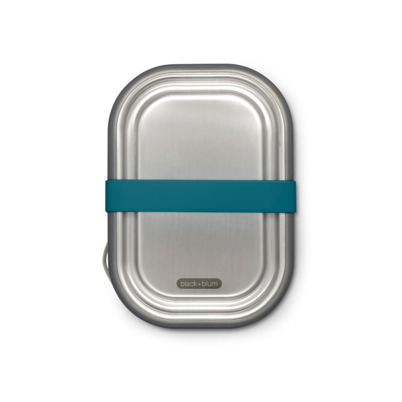 Black+Blum Edelstahl Snackbox mit Gabel 1 l, ocean, BAM-SS-L005