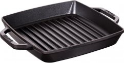 Staub Cast iron square grill pan with handles 23x23cm, black