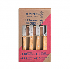 Opinel Les Essentiels Olivenmesser und Schaber Set 4 Stück, 002163