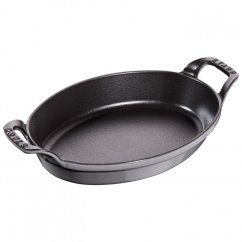 Staub cast iron oval baking dish 24 cm/1 l, grey, 40509-562
