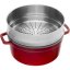 Staub Cocotte round pot with steaming insert, 26 cm/5,2 l cherry, 1133806