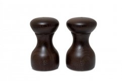 CrushGrind Lyon set of wooden pepper and salt grinders 10 cm, brown, 070380-0086-2PC