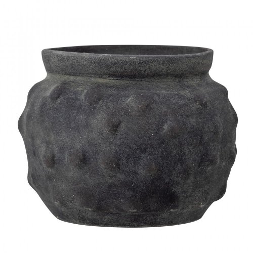 Lisen Deco Flowerpot, Black, Terracotta - 82055758