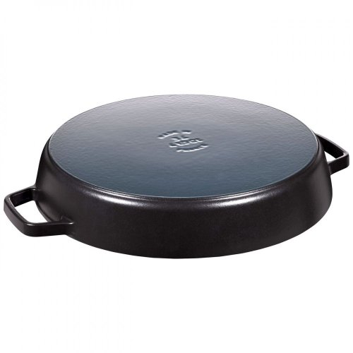 Staub cast iron pan with two handles 34 cm, black, 1313425