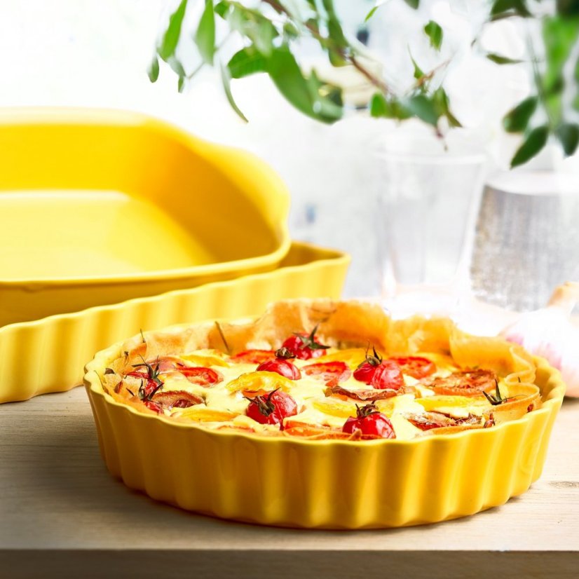 Emile Henry rechteckige Kuchenform 15 x 36 cm, gelb Provence, 906034