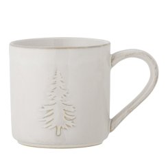 Bloomingville Winter stoneware mug 300 ml, cream, 82061071