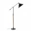 Polus Floor Lamp, Black, Linen - 82053876