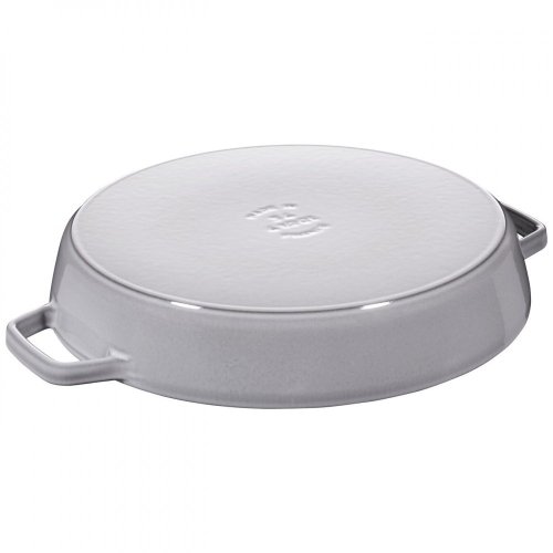 Staub cast iron pan with two handles 34 cm, grey, 1313418