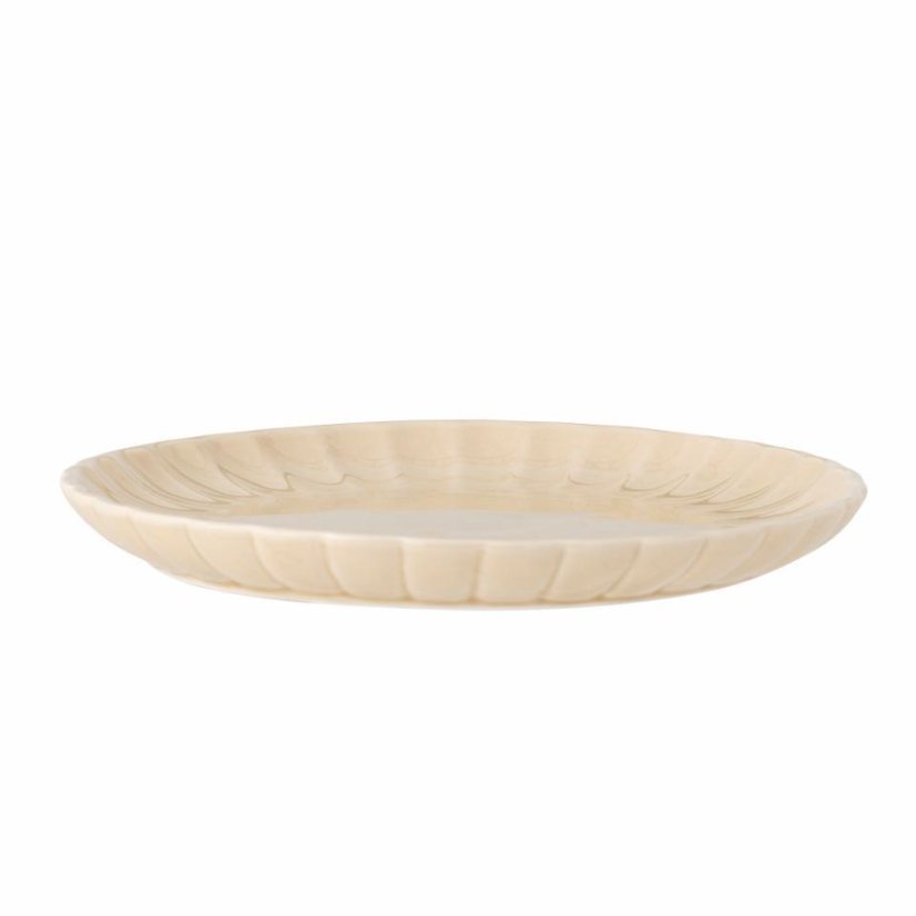 Bloomingville Latina Steingutteller 20 cm, cremefarben, 82061368