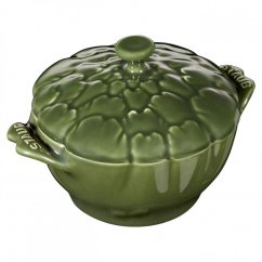 Staub Cocotte ceramic baking dish in artichoke shape 13 cm/0,5 l, green, 40500-326