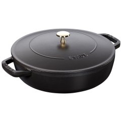Chistera casserole, sauté pan with self-sealing lid 28 cm/3,7l, black