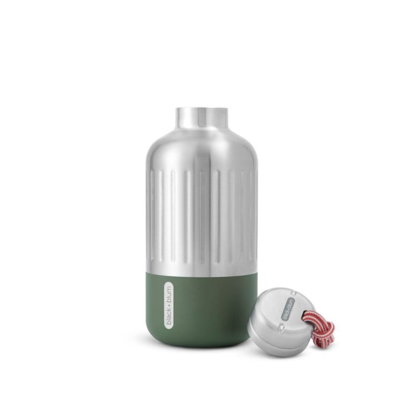Black+Blum Explorer stainless steel thermo bottle 650 ml, olive, BAM-EIWB-S010