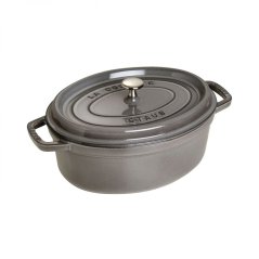 Staub Cocotte Topf oval 27 cm/3,2 l grau, 1102718