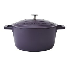 MasterClass pot with non-stick coating and lid 22 cm/4 l, purple, MCMCRD24PUR