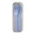 Monbento Pocket Color Kinderbesteck-Set, blau unendlich, 24050028