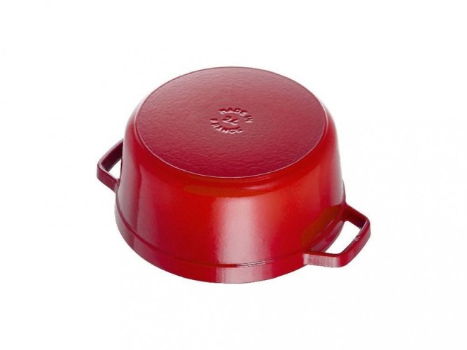 Staub Cocotte cast iron pot with lid, cherry, 30 cm / 8,35 l