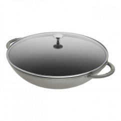 Staub Wok with glass lid 37 cm, graphite grey, 1313918