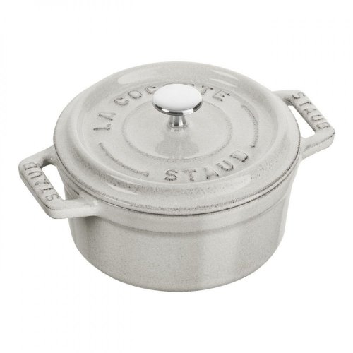 Staub Cocotte Mini pot round 10 cm/0,25 l, white truffle, 11010107
