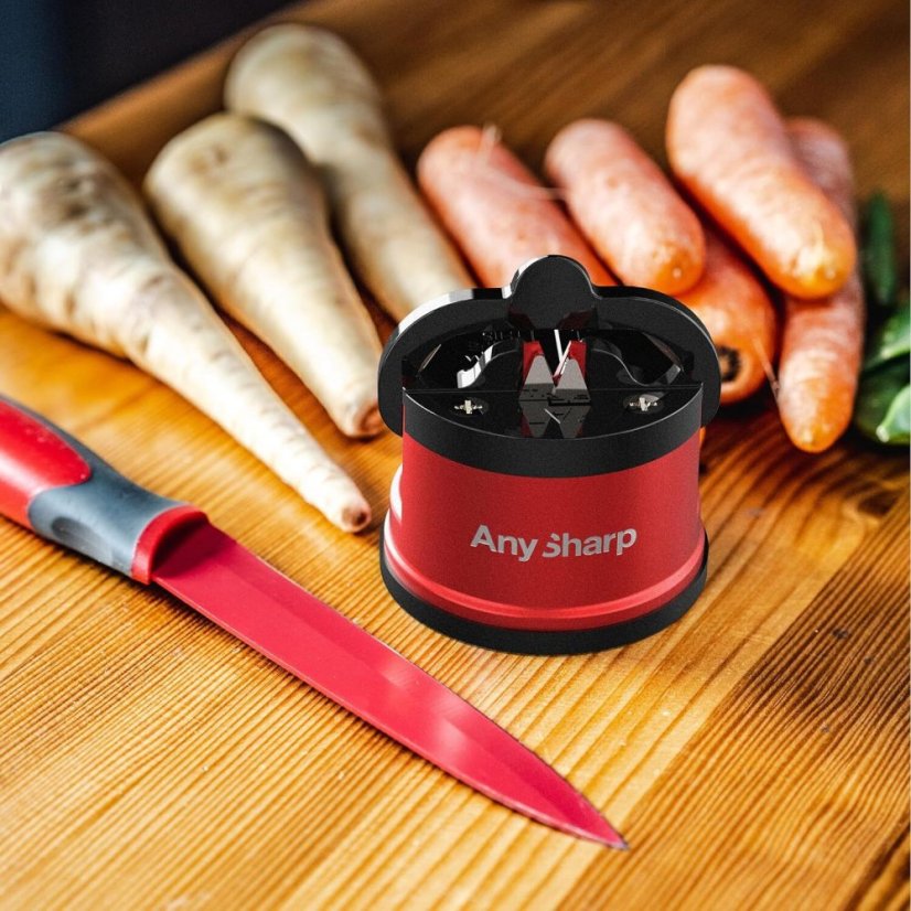 AnySharp Pro knife sharpener, red, ASKSPRORED