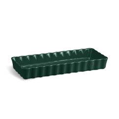 Emile Henry rectangular cake tin 15 x 36 cm, cedar green, 076034