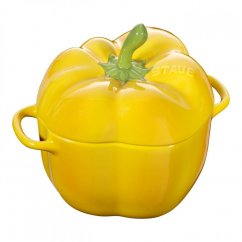 Staub Cocotte ceramic baking dish in the shape of a pepper 12 cm/0,47 l, yellow, 40500-324