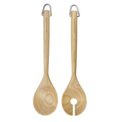 Súprava drevenej lyžice a vidličky na šalát KitchenAid, KQR713OHE