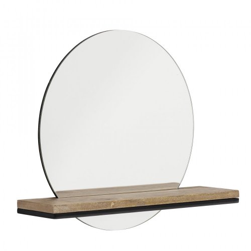 Zrcadlo Lias s poličkou, hnědé, sklo - 82052829