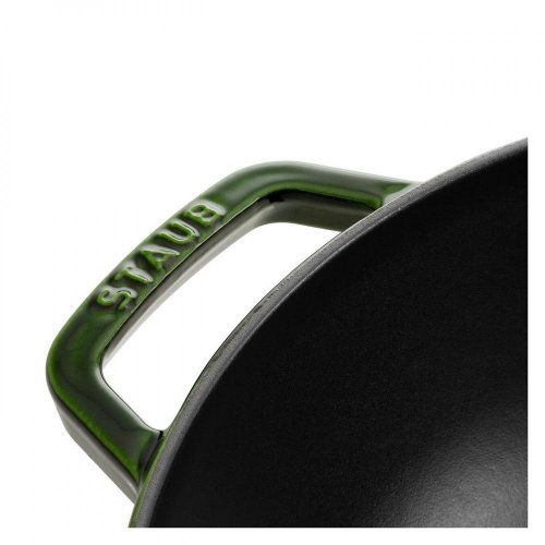 Staub wok with glass lid 30 cm/4,4 l basil, 40511-465