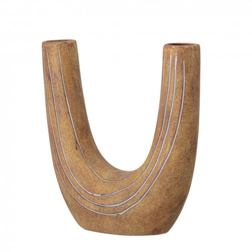 Balduin Deco Vase, Brown, Terracotta - 82048989