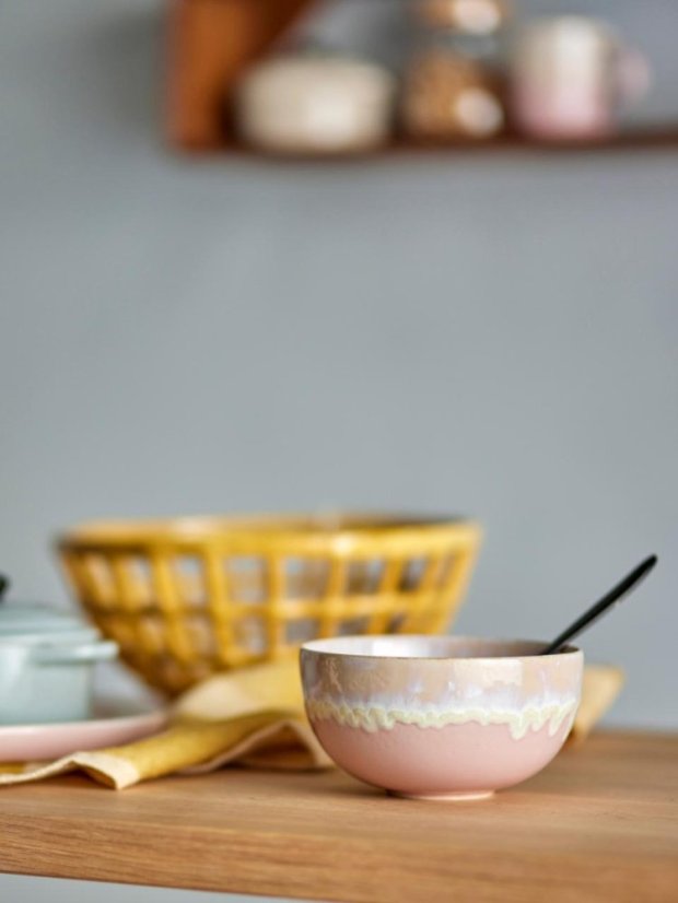 Bloomingville Louisa Schale aus Steingut 13,5 cm, rosa, 82060543