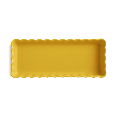 Emile Henry rechteckige Kuchenform 15 x 36 cm, gelb Provence, 906034