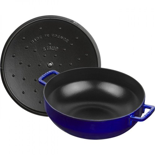 Staub Cocotte round pot with fish handle 28 cm/4,65 l dark blue, 1112991