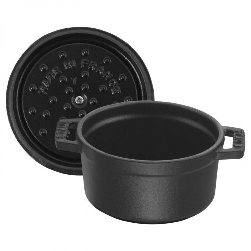 Staub Cocotte round pot 12 cm/0,4 l black, 1101225