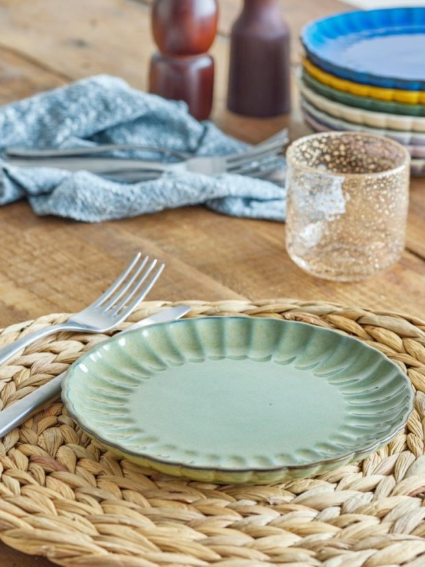 Bloomingville Latina stoneware plate 20 cm, green, 82061366