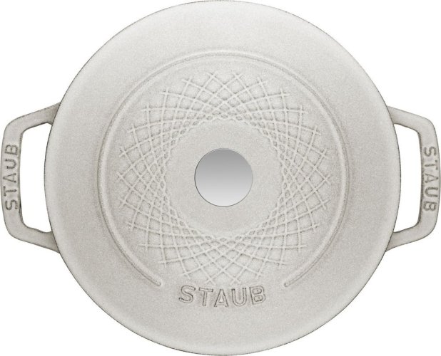 Staub Cocotte Twist okrúhly hrniec 24 cm/4 l biela hľuzovka, 1023541