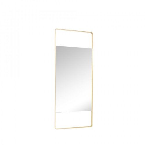 Nástěnné zrcadlo, hranaté, mosaz - 340204