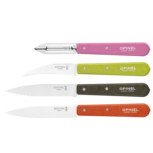 Opinel Les Essentiels Fifties knife and scraper set 4 pcs, 001452