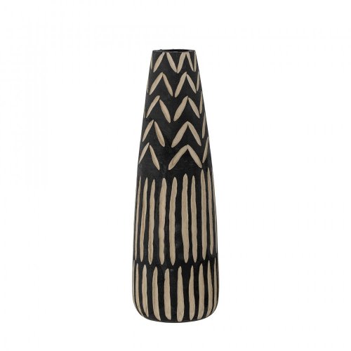 Noami Deco Vase, Black, Paulownia - 82055051