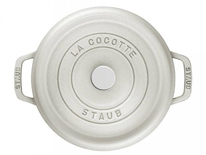 Staub Cocotte Topf rund 28 cm/6,7 l weißer Trüffel, 11028107