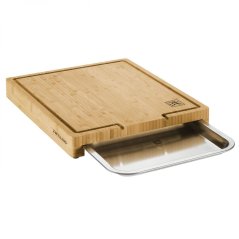 Zwilling BBQ+ bamboo cutting board with stainless steel tray 39 x 30 cm, 1026185