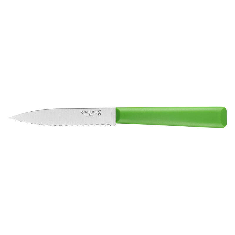 Opinel Essentiels N°313 serrated vegetable knife 10 cm, green, 002354