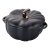 Staub Cocotte Keramik-Backform in Kürbisform 15 cm/0,7 l, schwarz, 40508-549