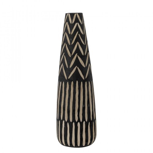 Noami Deco Vase, Black, Paulownia - 82052827