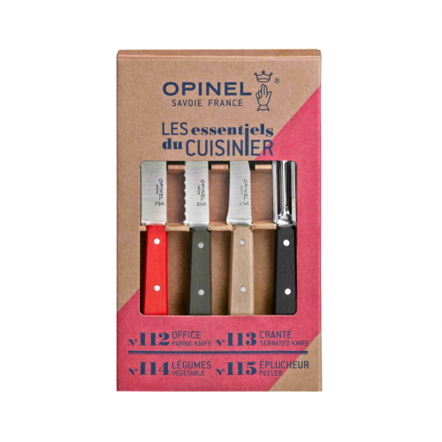 Opinel Les Essentiels Loft knife and scraper set 4 pcs, 001626