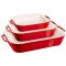 Staub ceramic baking bowls, 3 pcs, red, 40508-171