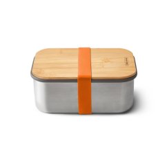 Black+Blum Snackbox mit Bambusdeckel 1,25 l, orange, BAM-SB-L003