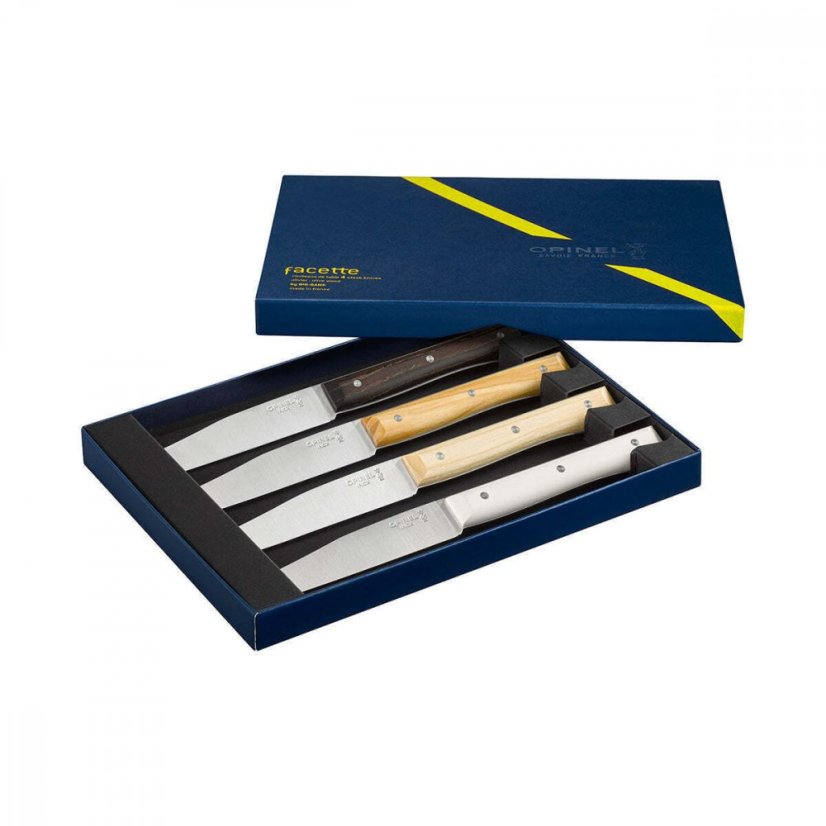 Opinel Facette cutlery knife set, 4 pcs, mix of colours, 002568