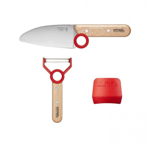 Opinel Le Petit Chef Kids Chef Set, red, 001746