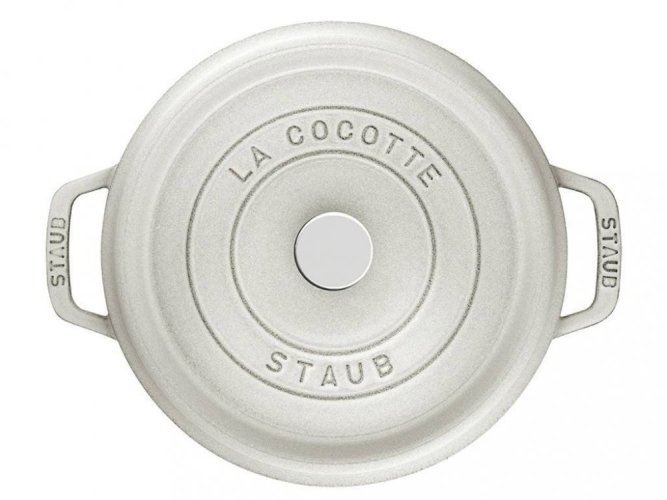 Staub Cocotte Topf rund 22 cm/2,6 l weißer Trüffel, 11022107